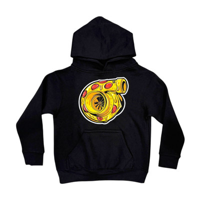 Pull Over Pizza Turbo Hoodie | Black - Eat Sleep Race - Racing