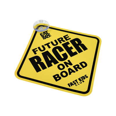 Future Racer on Board Car Sign | Yellow