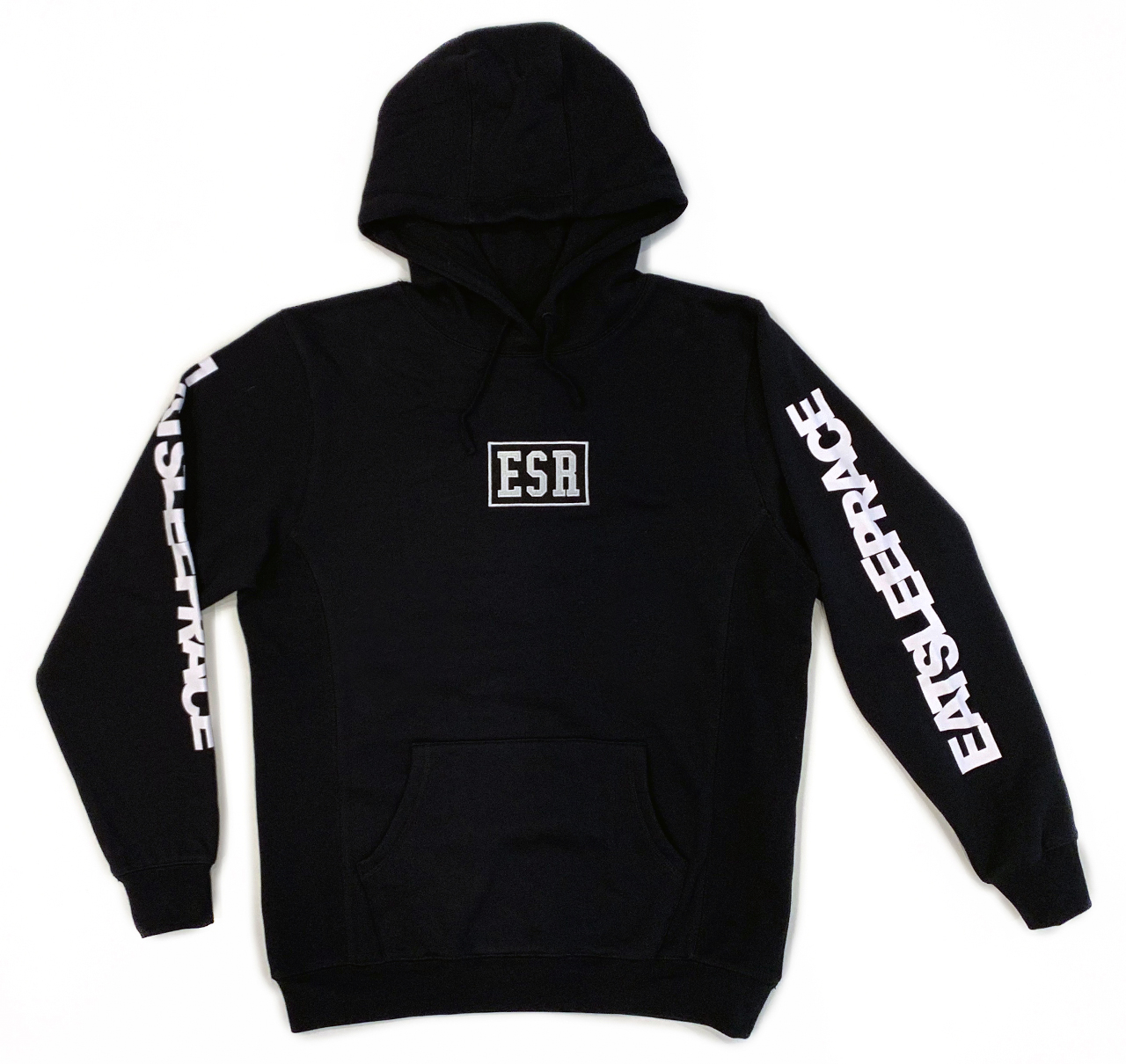 Pull Over Embroidered Hoodie ESR | Black