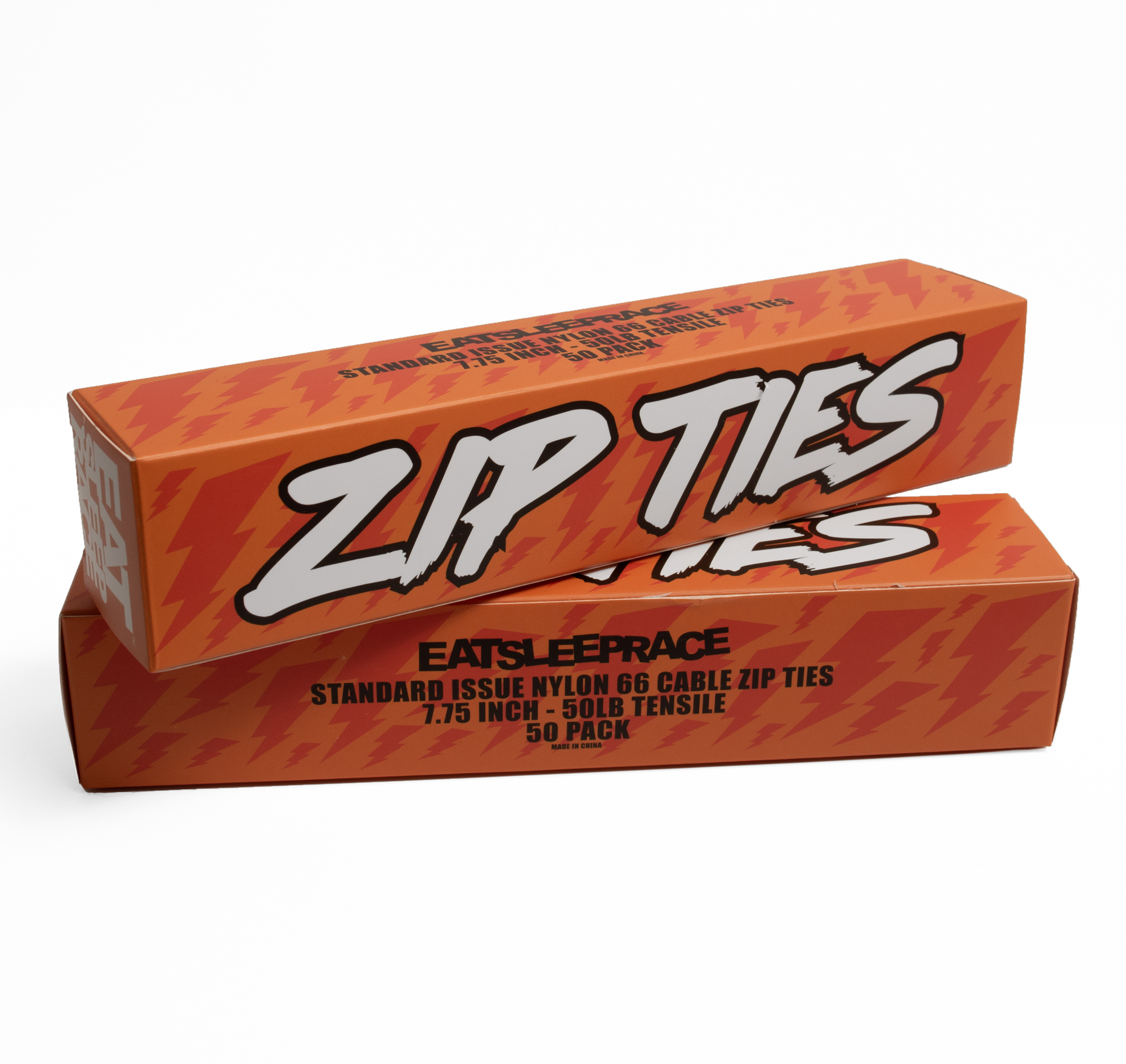 Black Zip Ties  50-Pack | Orange Bolt