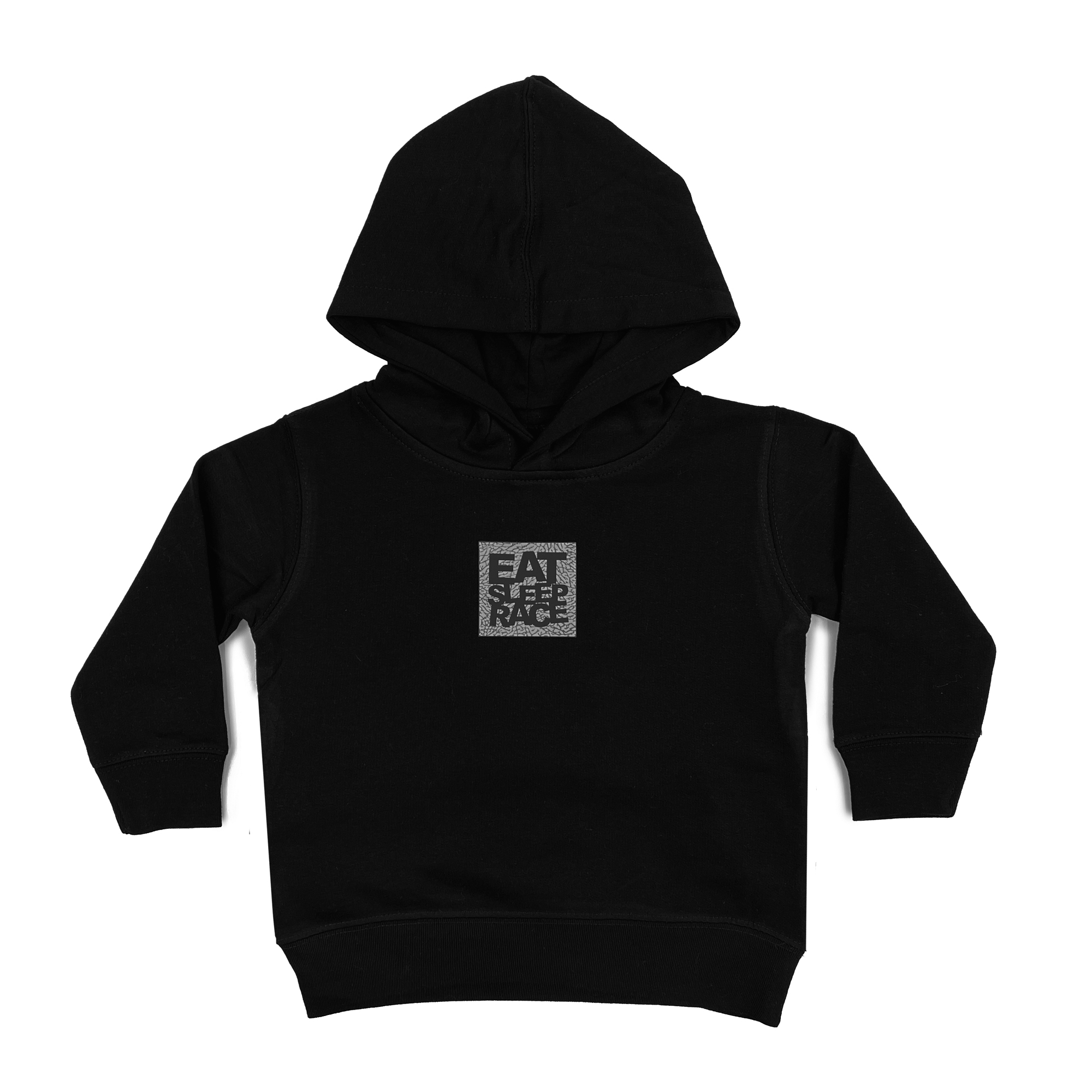Toddler Logo Square Pull Over Hoodie | Black/Cement Toddler Logo Square Pull Over Hoodie | Black/Cement