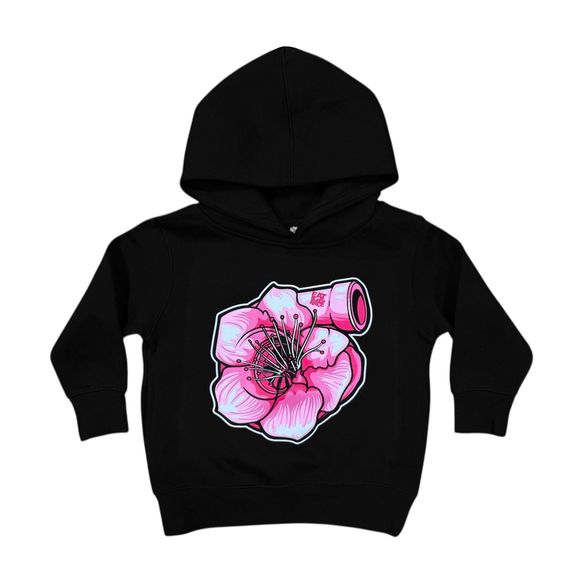 トップス JCAESAR FLOWER HOODIE Toddler Cherry Blossom Turbo Pull Over Hoodie | Black - Eat Sleep
