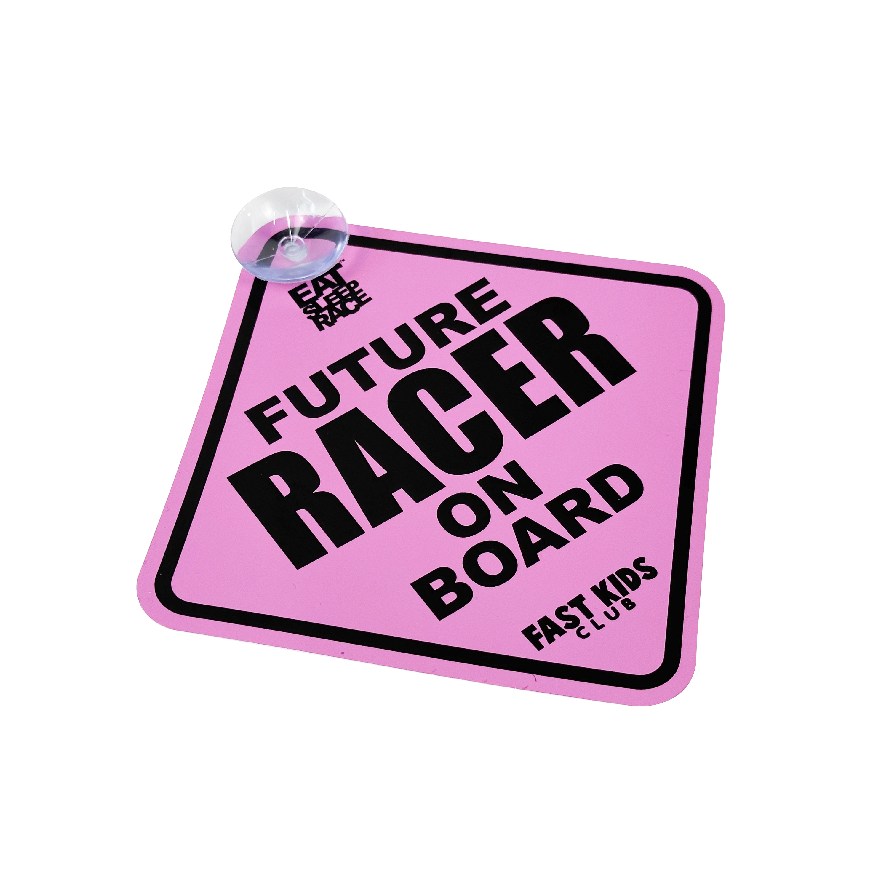 Future Racer on Board Car Sign | Pink