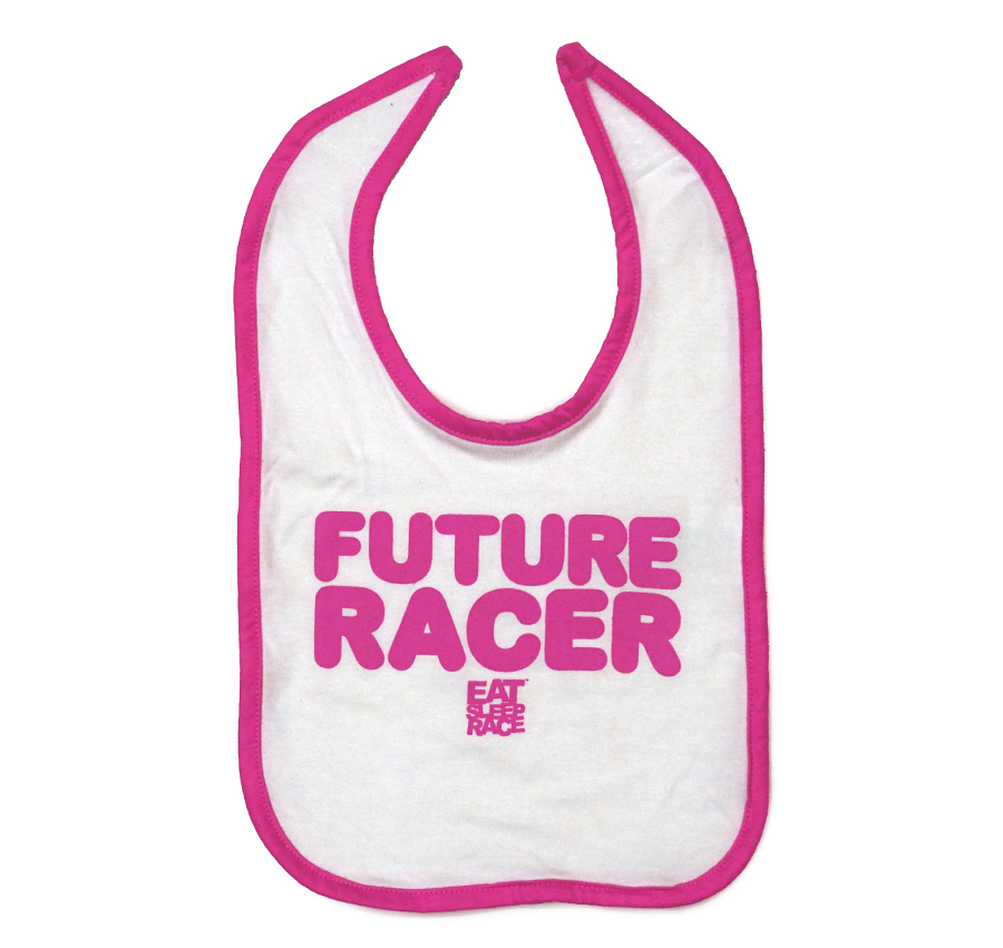 Infant Future Racer Bib | Pink/White