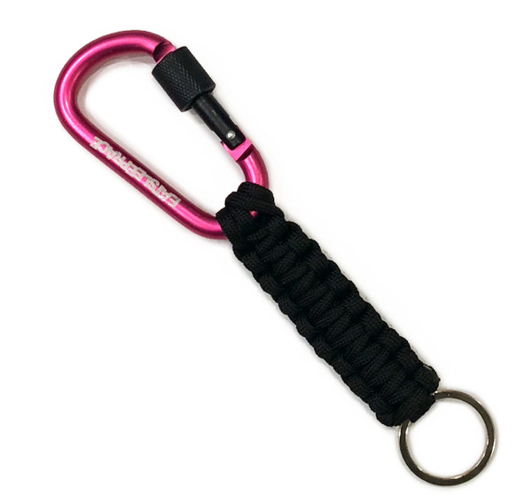 【かおリン様】CLIMBING KEY RING 2個セット(ピンク、ブラック) Locking Carabiner Paracord Keychain | Pink - Eat Sleep Race