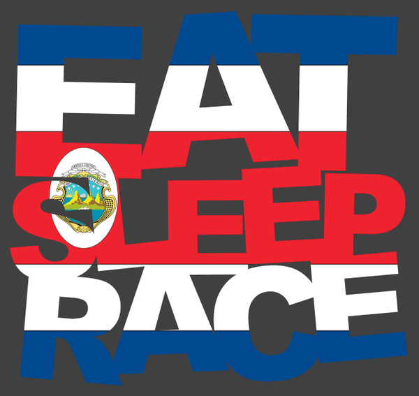 Logo Vinyl Decal Costa Rica Eat Sleep Race Racing Lifestyle Apparel