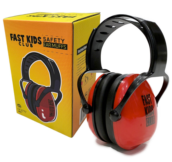 Fast Kids Club Safety Earmuffs Youth Eat Sleep Race Racing