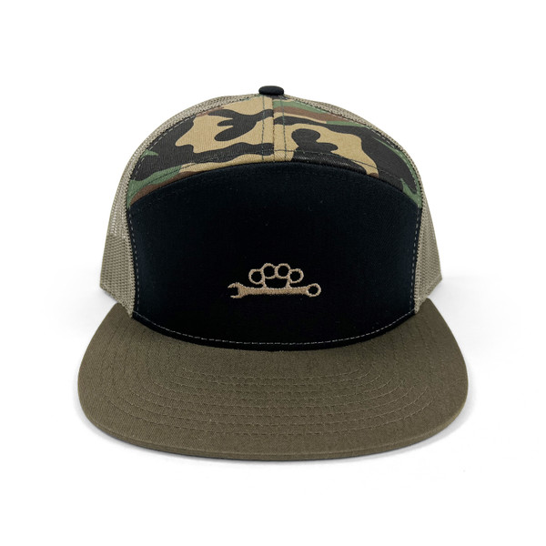 Knuckle Wrench Mesh Trucker Hat | Black/Camo - Eat Sleep