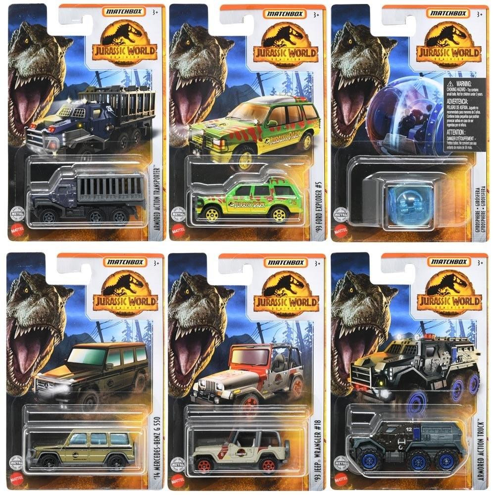 Matchbox 2022 Jurassic World Dominion Complete Set of 6 Toy Vehicles