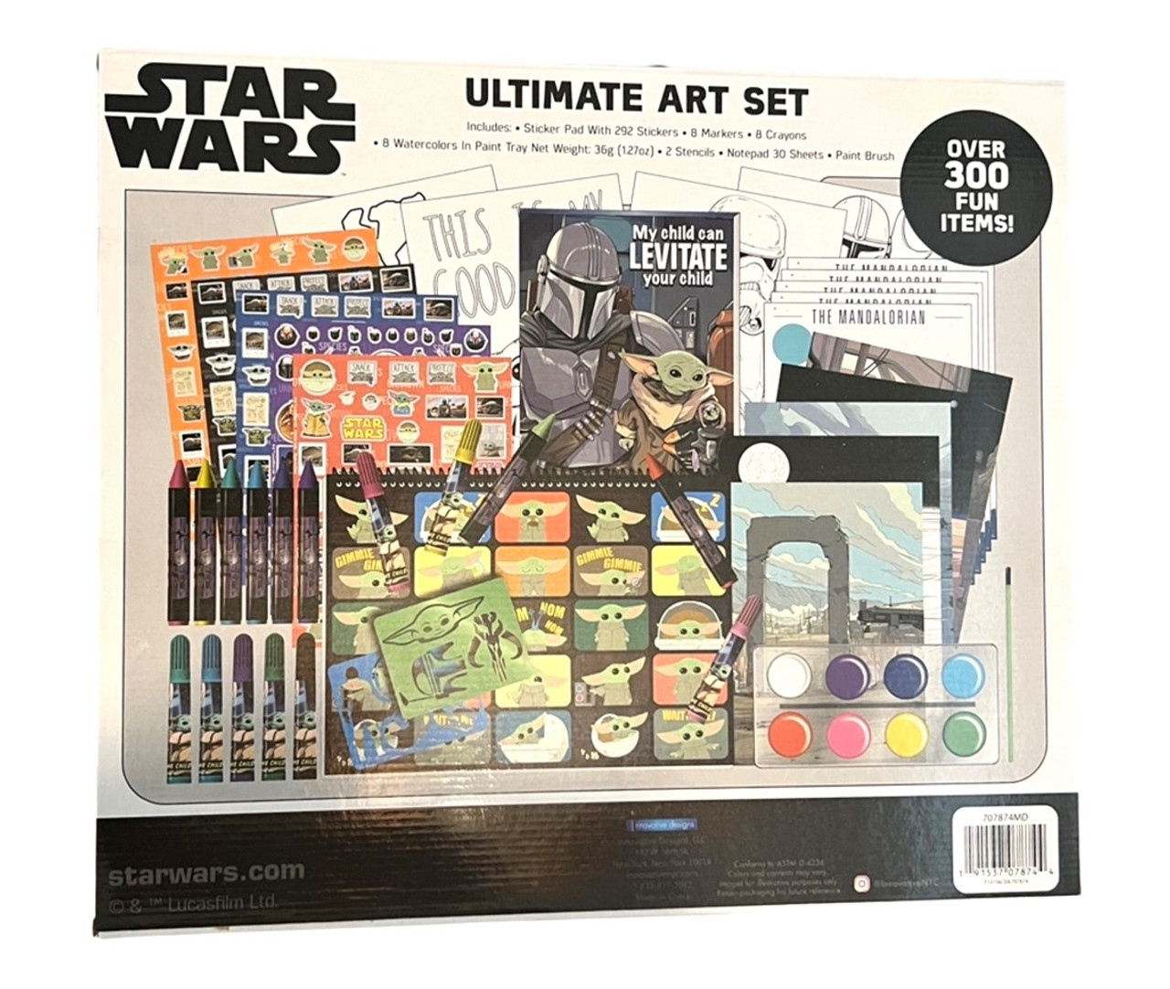 Star Wars The Mandalorian Over 30 Piece Coloring Art and School Supplies Stationary  Set