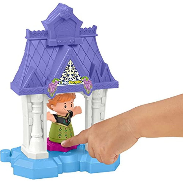 Fisher-Price Little People – Disney Frozen Anna in Arendelle Portable playset with Figure