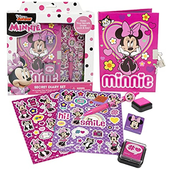 Disney udio Minnie Mouse Jigsaw Puzzle Bundle - 4 Pack Minnie Mouse Puzzles  24 Piece with Disney Junior Stickers | Minnie Party Favors (Minnie Mouse