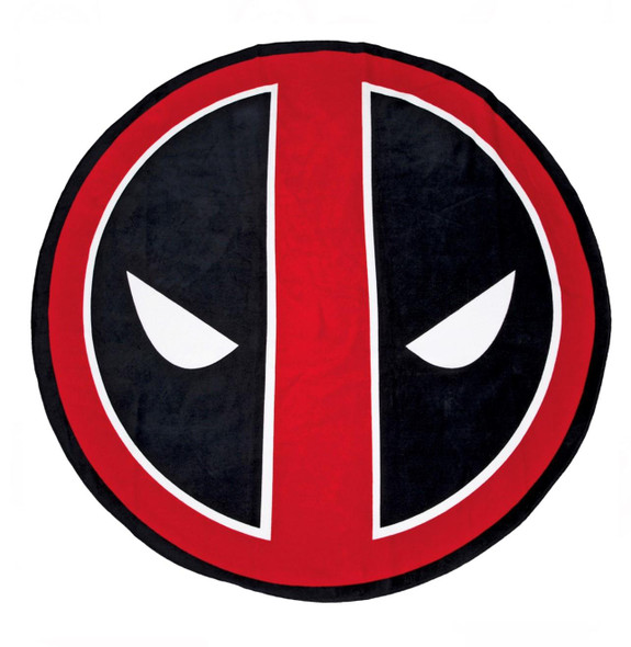 Deadpool 50 in. Deadpool Face Logo Round Beach Towel