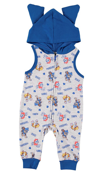 Paw Patrol Baby Boys Hooded Romper, Sizes 12-24 Months