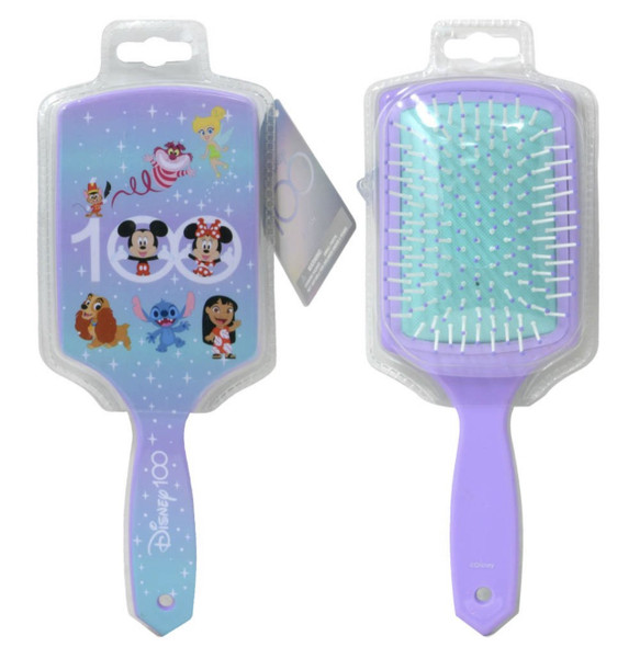 Disney 100th Anniversary Girls Paddle Hairbrush, Multi-Color