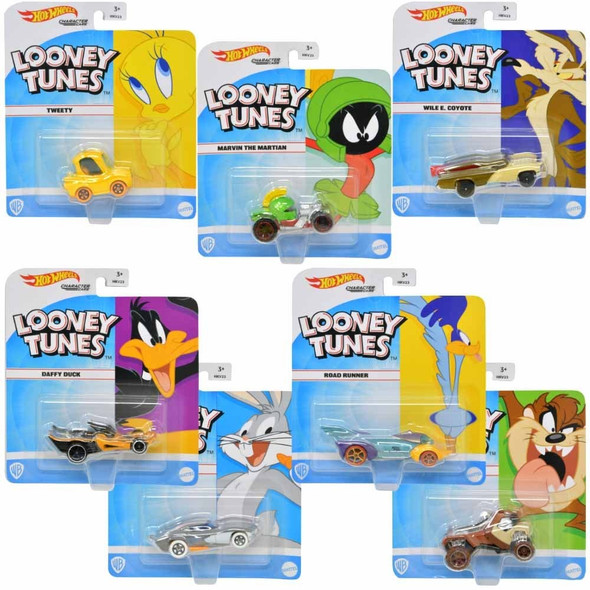 Hot Wheels Looney Tunes Complete Set - Set of 7 Toy Cars