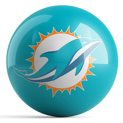 OTB NFL Miami Dolphins Team Logo Bowling Ball