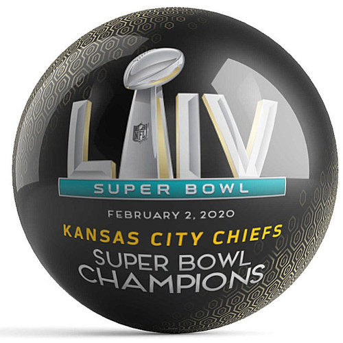OTB NFL Super Bowl LIV Champion Kansas City Chiefs Design 1 Bowling Ball