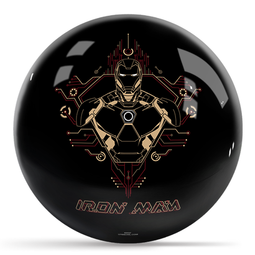 OTB Marvel Iron Man Logos Bowling Ball