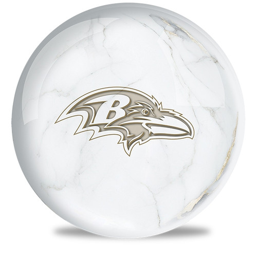 OTB NFL Baltimore Ravens White Marble Bowling Ball