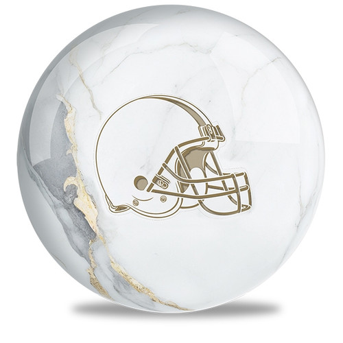 OTB NFL Cleveland Browns White Marble Bowling Ball