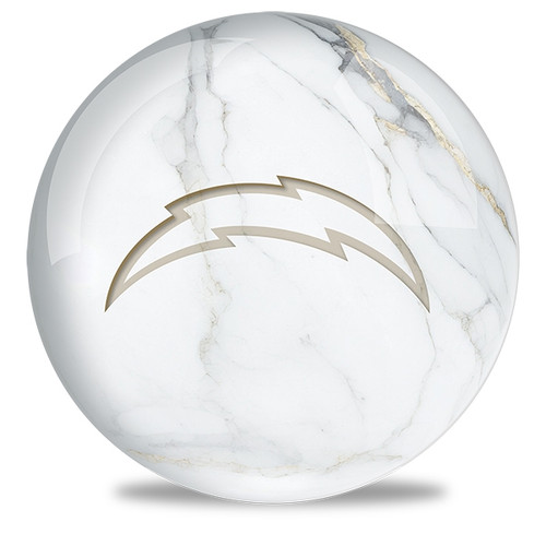 OTB NFL Los Angeles Chargers White Marble Bowling Ball