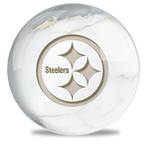 OTB NFL Pittsburgh Steelers White Marble Bowling Ball