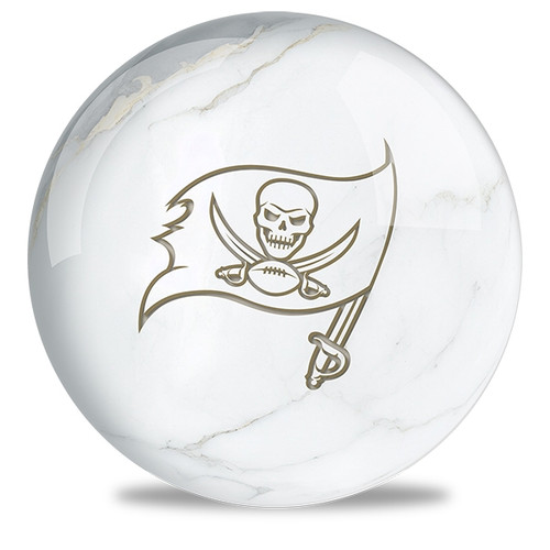 OTB NFL Tampa Bay Buccaneers White Marble Bowling Ball