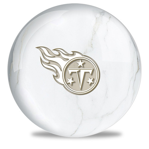 OTB NFL Tennessee Titans White Marble Bowling Ball