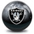 OTB NFL Las Vegas Raiders On Fire Bowling Ball
