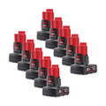 Milwaukee M12B6 12v 6Ah Red Battery Ten Pack (10x6Ah)