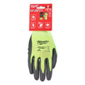 Milwaukee 4932478131 Hi-Vis Cut Level 3/C Dipped Gloves (Size 8, Medium)