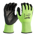 Milwaukee 4932478132 Hi-Vis Cut Level 3/C Dipped Gloves (Size 9, Large)