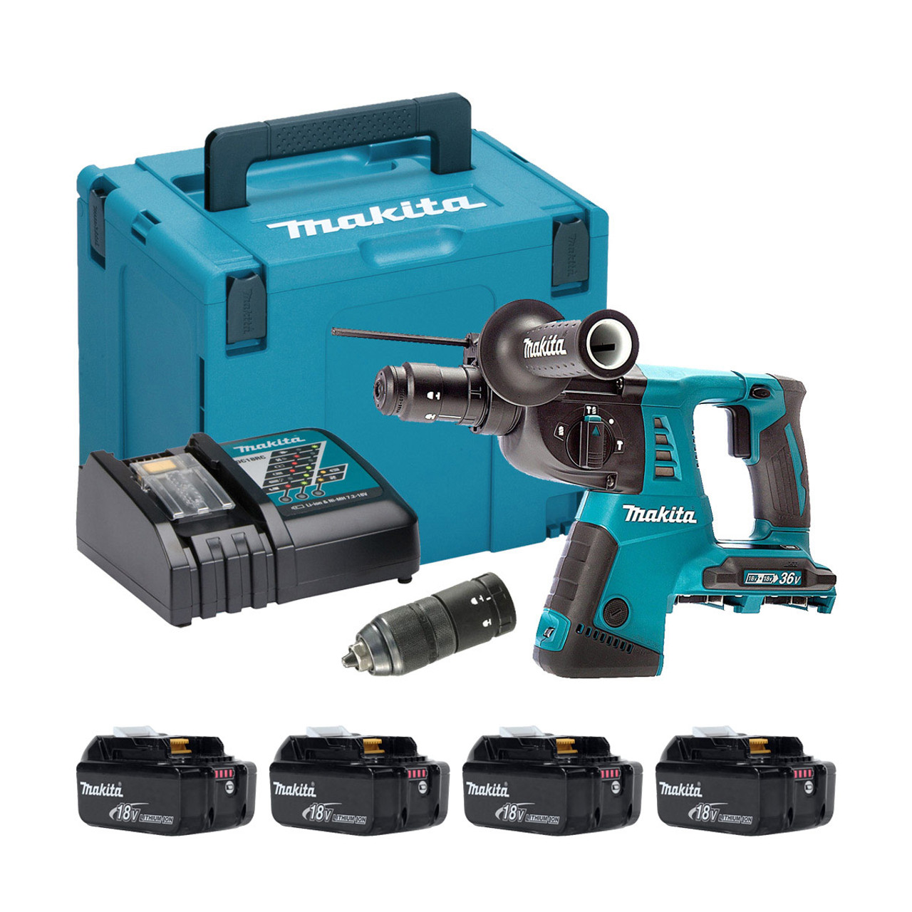 Makita DHR264 Twin 18v LXT SDS Rotary Hammer Drill All Versions