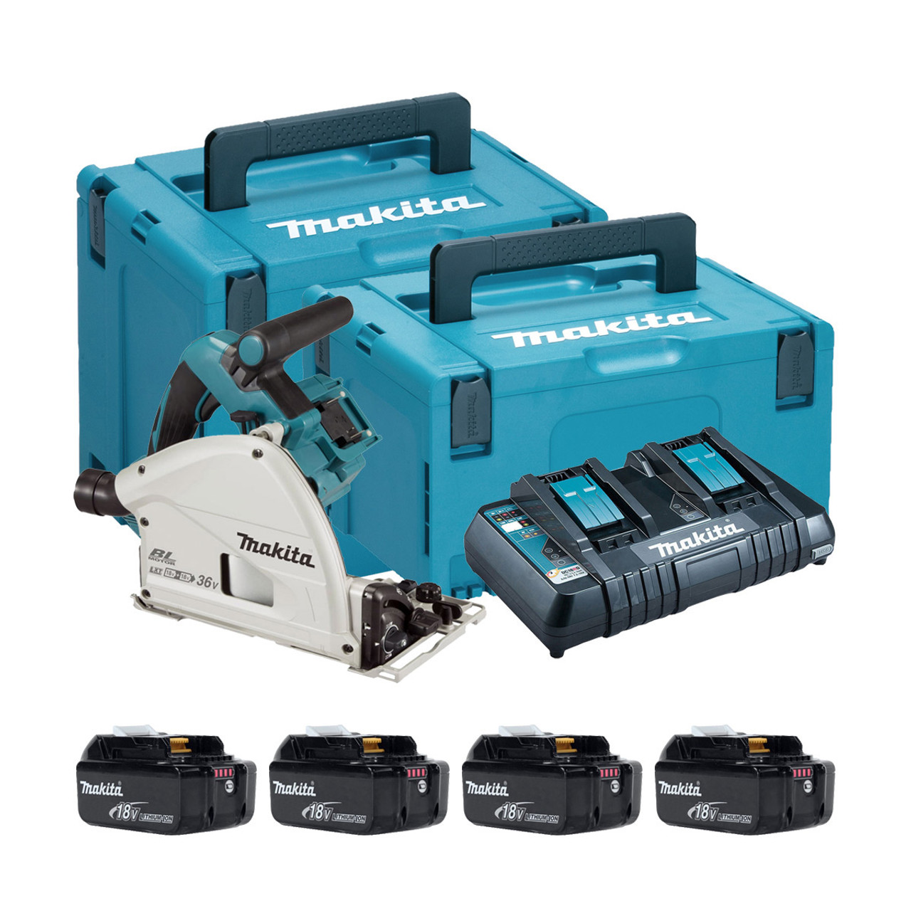 Makita DSP601PJ Twin 18v Brushless Plunge Saw All Versions