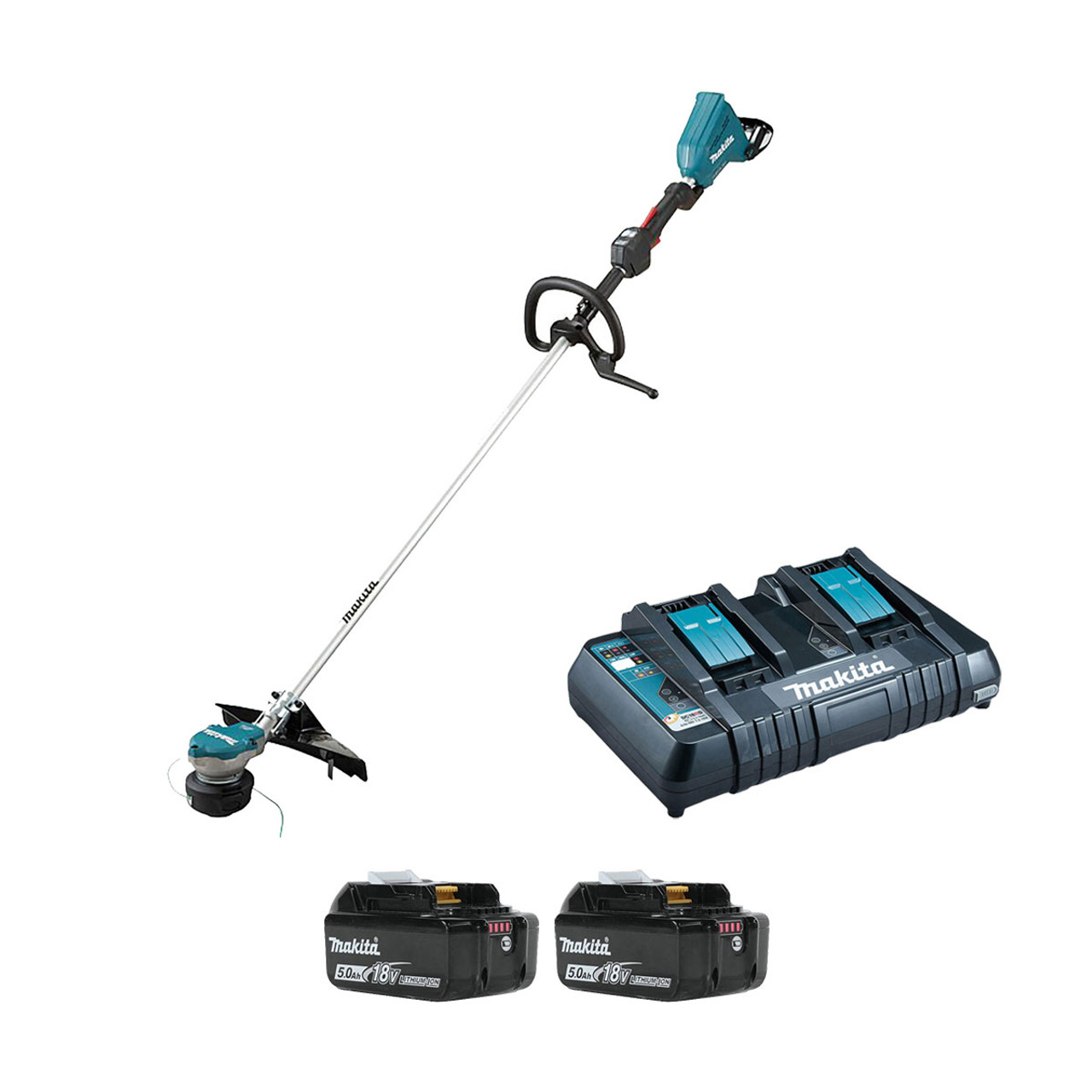 Makita DUR368LPT 2 Twin 18v Brushless Line Trimmer 2x5Ah