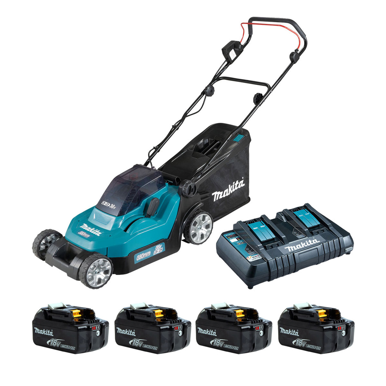 Makita DLM382 Twin 18v 38cm Lawn Mower All Versions