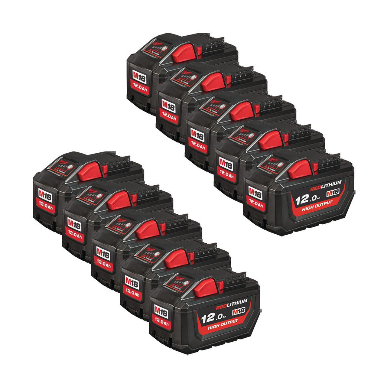 Milwaukee M18 HB12 High Output Battery Ten Pack 10x12Ah