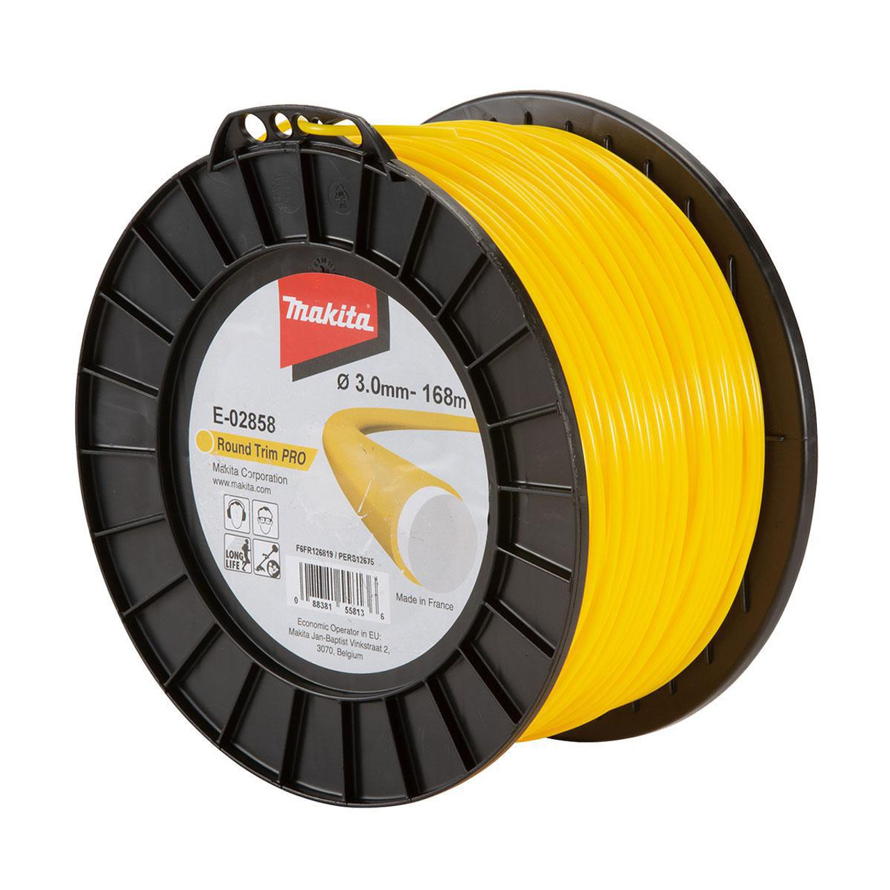 Makita E 02858 Yellow Round Trim Pro Nylon Line 3mm x 168m