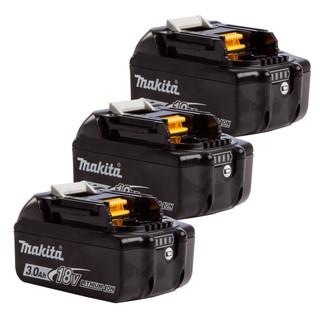 Makita BL1830B 18v 3Ah Battery Triple Pack (3x3Ah)