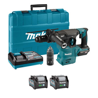 Makita HR009GT201-RAK2X5 40v Max XGT Brushless Rotary Hammer (2x5Ah)