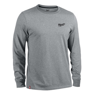 Milwaukee 4932492991 HT LS GR Hybrid T-Shirt Long Sleeve Grey (XL)