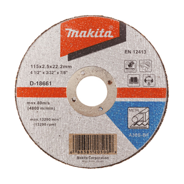 Makita D-18661 Cut Off Wheel For Metal - A30S (115mm)