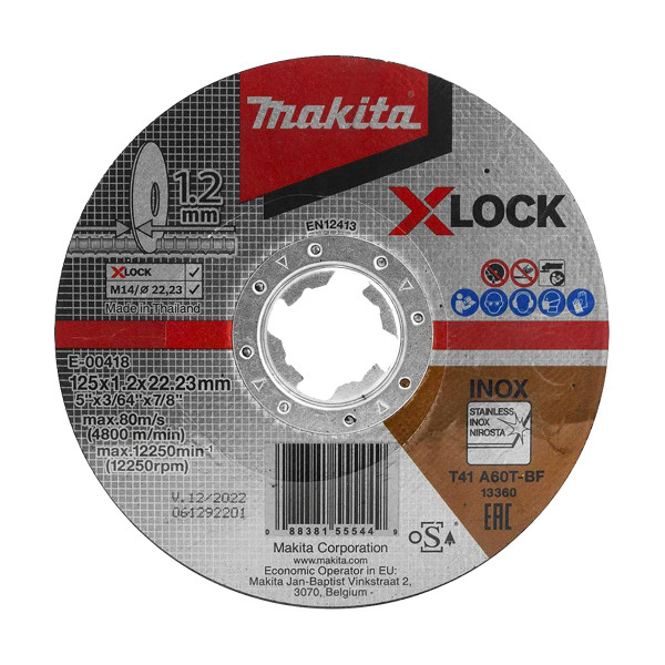 Makita E-00418 X-LOCK 125mm Cutting Disc A60T