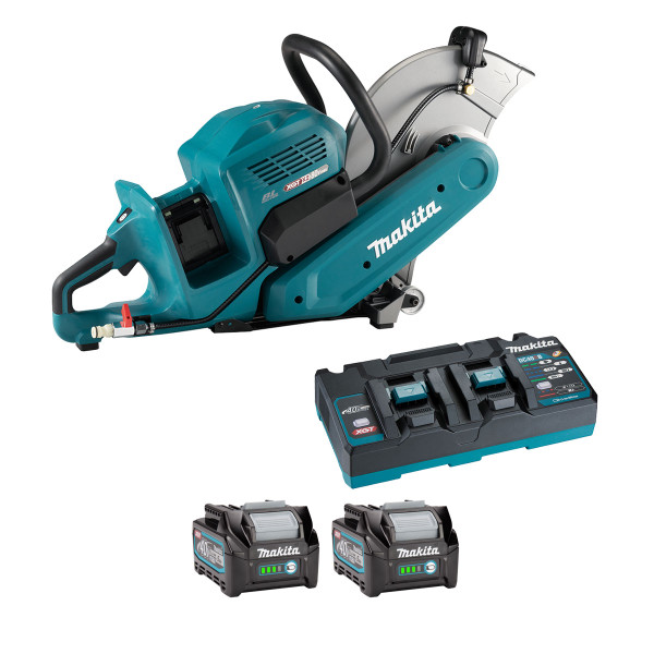 Makita CE001GT201-RB2X5 Twin 40v Max XGT Disc Cutter (2x5Ah)