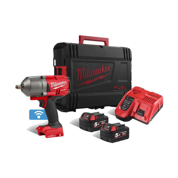 Milwaukee M18 ONEFHIWF12-502X 18v 1/2" Impact Wrench with ONE-KEY (2x5Ah)