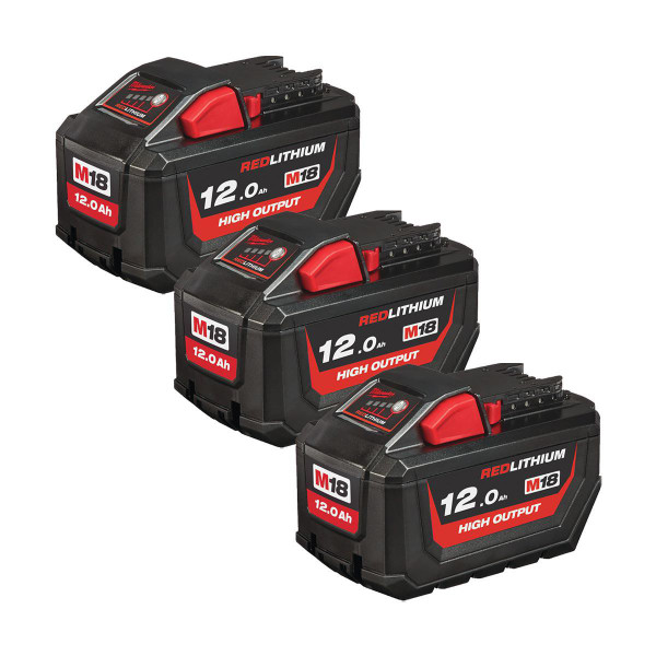 Milwaukee M18HB12 High Output Battery Triple Pack (3x12Ah)