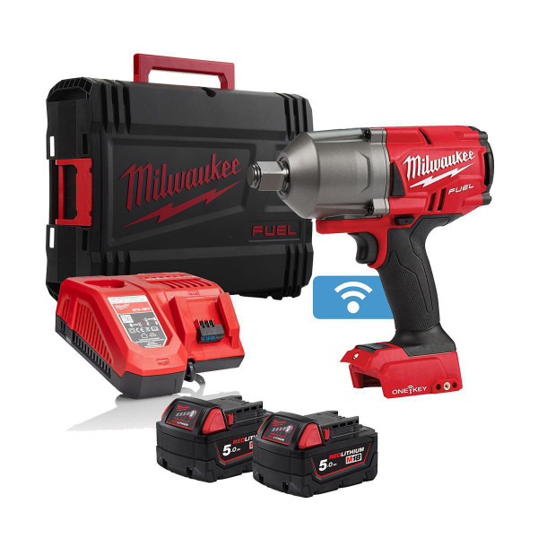 Milwaukee M18 ONEFHIWF34-502X 3/4" Impact Wrench with ONE-KEY (2x5Ah)