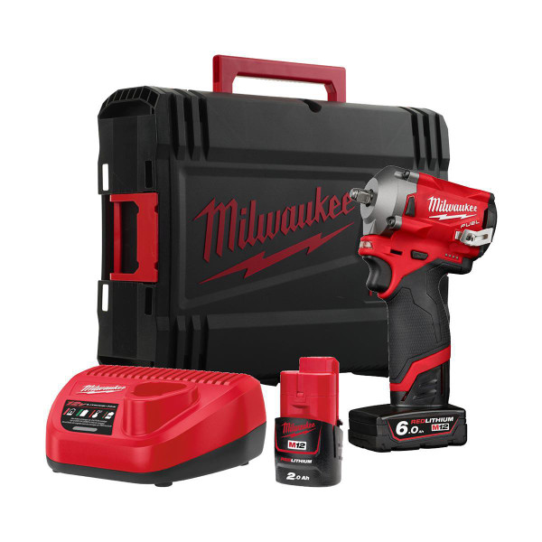 Milwaukee M12 FIW38-622X 12v 3/8" Sub Compact Impact Wrench Kit (2Ah/6Ah)