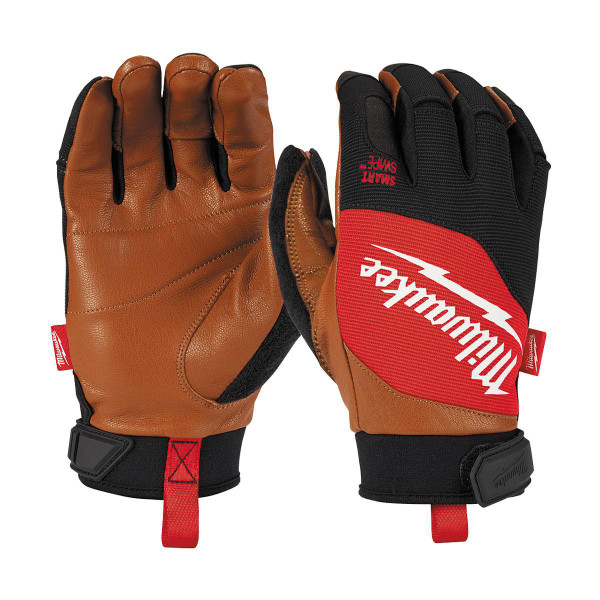 Milwaukee 4932479726 Hybrid Leather Gloves (Size 7, Small)